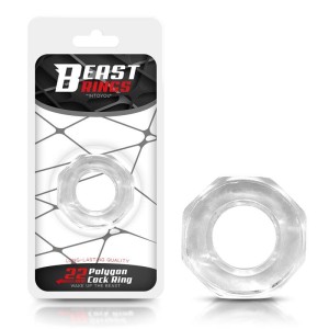 Anell per al penis de 2,2 cm Bolt Beast Rings transparent