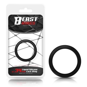 Anell de silicona per al penis de 3,4 cm Beast Rings negre