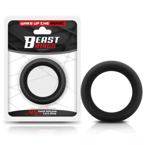 Anell de silicona per al penis de 4,5 cm Beast Rings negre