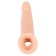 Fundes de penis Nature Skin que allarguen el penis en 5 cm amb un annex de testicles. Color de pell clara