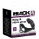 Anell per al penis amb accessor per als testicles i tap anal vibratori de silicona Black Velvets 10,3 x 3,3 cm negre
