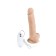 Vibrador realista amb rotació i control remot CESAR 17,5 x 4 cm pell clara
