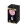 Tap de cul de metall amb pompon rosa pelut FLUFFY M 8 x 3,5 cm Plata