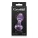 Plug anal de vidre amb joia CRYSTAL GEM Fet a mà 9 x 3,2 cm amb joia porpra