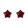 Tapes de mugrons Adhesius en forma d'estrella amb lluentons TEMPEST Red