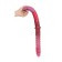 Dildo de doble silicona DUO TWIST vermell i rosa de 53 x 5,2 cm