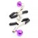 Pins de mugrons ajustables amb campanetes LateToBed BDSM Line lila