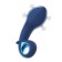 Tap de cul inflable vibratori de silicona ALPHA de 16 x 3,5 cm en color blau recarregable
