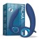 Tap de cul inflable vibratori de silicona ALPHA de 16 x 3,5 cm en color blau recarregable