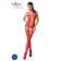 Bodystocking sexy amb obertura a l'entre-cuixes en color vermell - talla única BS054