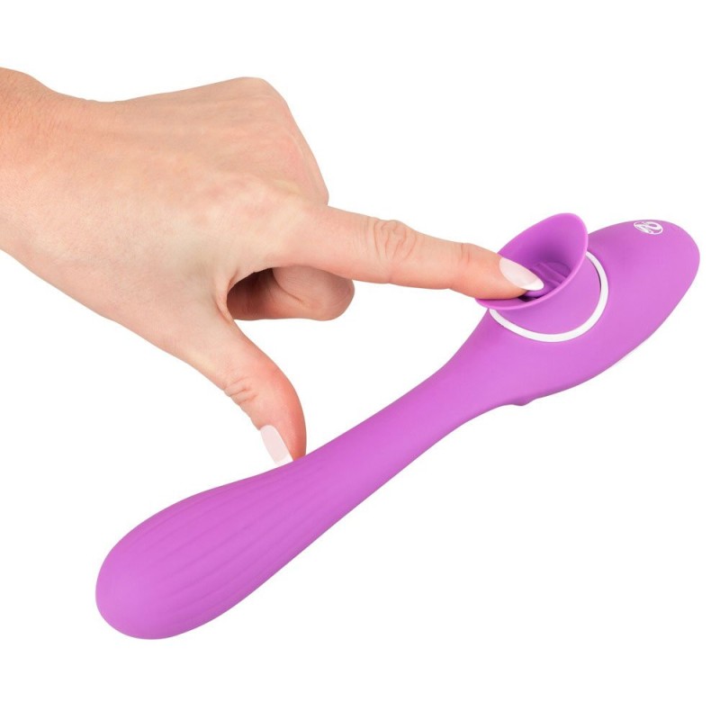Clitoral Licker 2 in 1 mit flexiblem Silikon-Vibrator You2Toys Lila Wiederaufladbar