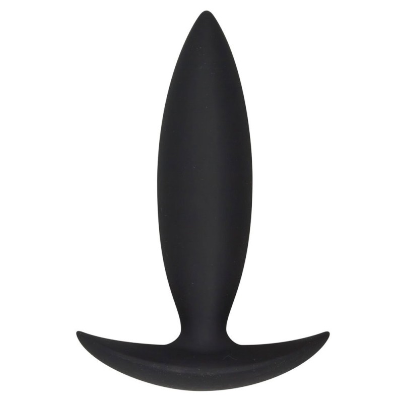 Tragbarer Analplug aus Silikon BUBBLE 10 x 2,5 cm Schwarz