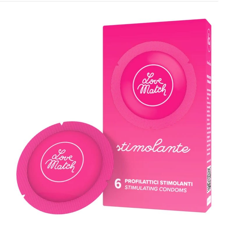 Stimulierende Kondome Ribs&Dots Love Match x 6