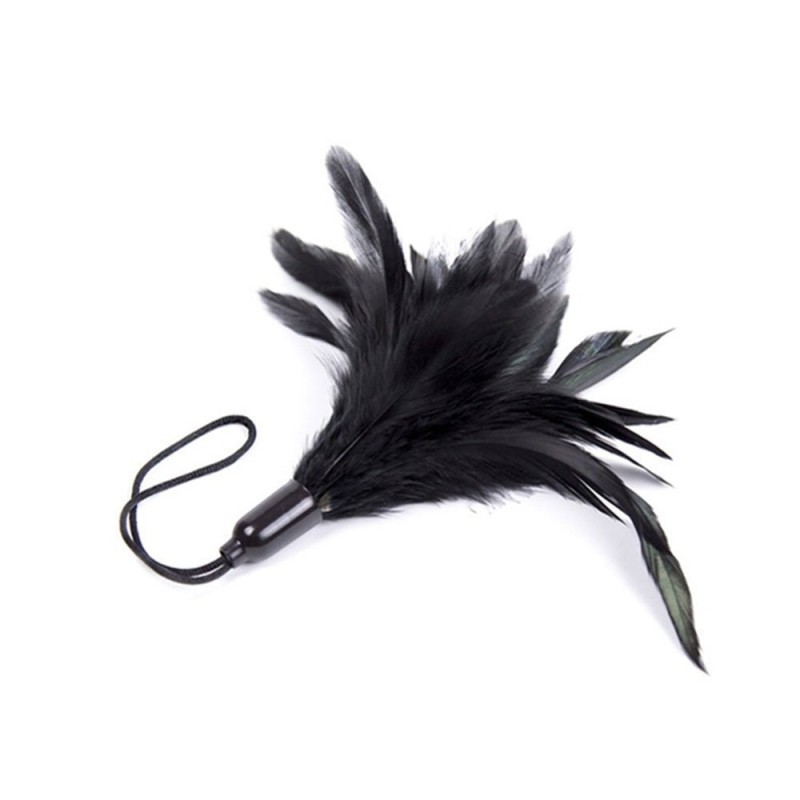 Kitzelnder Federwedel HORN TICK 20 cm Schwarz