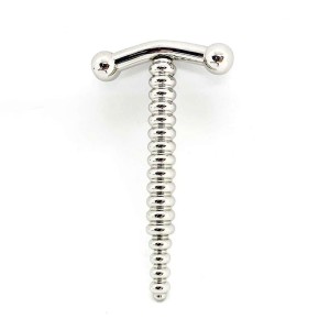 Edelstahl-Harnröhrensonde DER SCHRAUBENDREHER 6 x 0,6 cm Silber