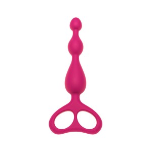 Analperlen aus Silikon ARROW 17 x 3 cm Pink