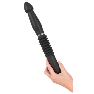 Tragbare Vibrations-Sexmaschine aus Silikon mit Stoßfunktion, kabelloser Fernbedienung und abnehmbarem Saugnapf 36 x 4,2 cm Schwarz Wiederaufladbar