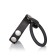 Doppelter Cockring aus Eco-Leder und Silikon BALL SPREADER CalExotic Schwarz