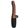 Realistischer Vibrator mit Stoß- und Wärmeeffekt King Cock TRIPLE TREAT 16,6 x 3,6 cm Dunkle Haut Wiederaufladbar