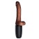 Realistischer Vibrator mit Stoß- und Wärmeeffekt King Cock TRIPLE TREAT 16,6 x 3,6 cm Dunkle Haut Wiederaufladbar