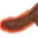 Realistischer Vibrator mit Stoß- und Wärmeeffekt King Cock TRIPLE TREAT 16,6 x 3,6 cm Dunkle Haut Wiederaufladbar