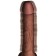 Realistischer Vibrator mit Stoß- und Wärmeeffekt King Cock TRIPLE TREAT 16,6 x 3,6 cm Dunkle Haut Wiederaufladbar