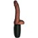 Realistischer Vibrator mit Stoß- und Wärmeeffekt King Cock TRIPLE TREAT 16,6 x 3,6 cm Dunkle Haut Wiederaufladbar