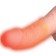 Realistischer Vibrator mit Stoß- und Wärmeeffekt King Cock TRIPLE TREAT 16,6 x 3,6 cm Hautfarben Wiederaufladbar
