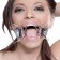 Spider Gag aus Metall und veganem Leder Fetish Fantasy mit einem Ring von 3,8 cm.