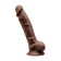 Realistischer Silikon-Dildo 23 x 4,7 cm MODELL 1 Dunkle Haut