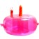 Kissen mit realistischem Vibrator zum Reiten ECSTASY LOUNGE 16 x 4 cm Pink