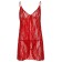 Transparentes Babydoll und Tanga-Set ROMANTIC Rot - Einheitsgröße