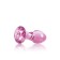 Analplug aus Glas mit Juwel CRYSTAL GEM, handgefertigt, 9 x 3,2 cm, mit rosa Edelstein