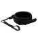 Halsband mit Leine aus veganem Leder in Schwarz Schatten Schwarz