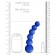 Glasdildo PLANETS blau 18 x 4,3 cm