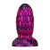 Silikon Drachenei Dildo WARNAX Fuchsia und Schwarz 16 x 7 cm