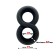 Doppelter Silikon-Penisring 2 cm Beast Rings Schwarz