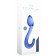 Glas Analplug mit Schwanz CHAMP 17 x 4 cm Blau