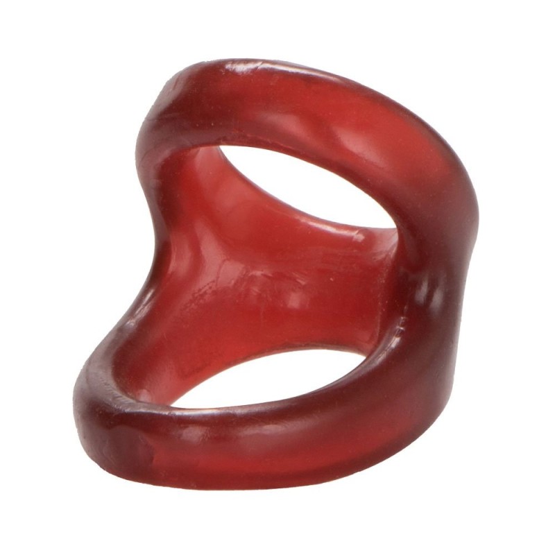 Double Cockring SNUG TUGGER Red