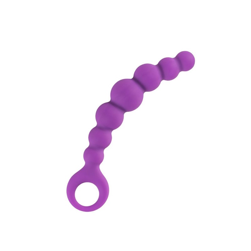 Anal Beads in Silicone BUBBLE CHAIN 15 x 3 cm Purple