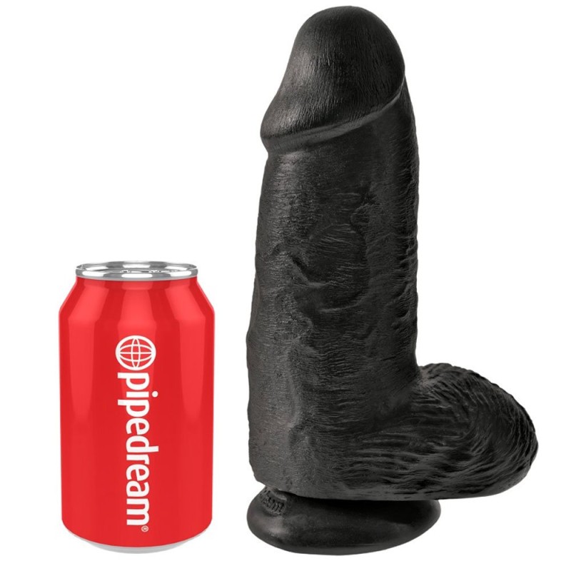 Realistic Dildo King Cock CHUBBY 24.5 x 7.6 cm Black