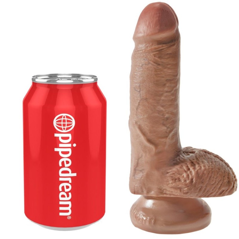 Realistic Dildo King Cock 7" 19.4 x 4.5 cm Caramel