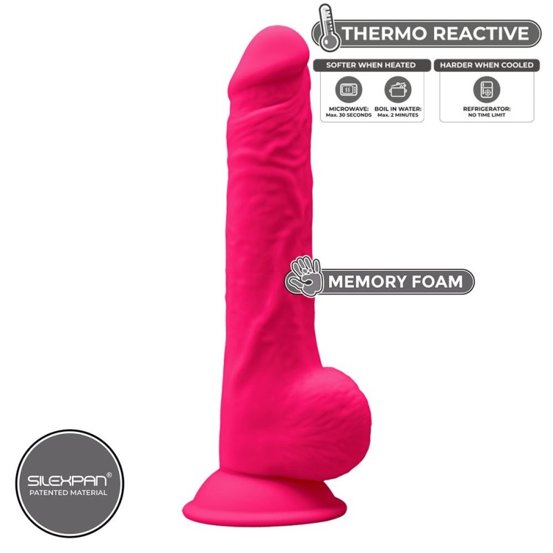 Realistic Silicone Dildo 24 x 4.5 cm MODEL 1 Pink