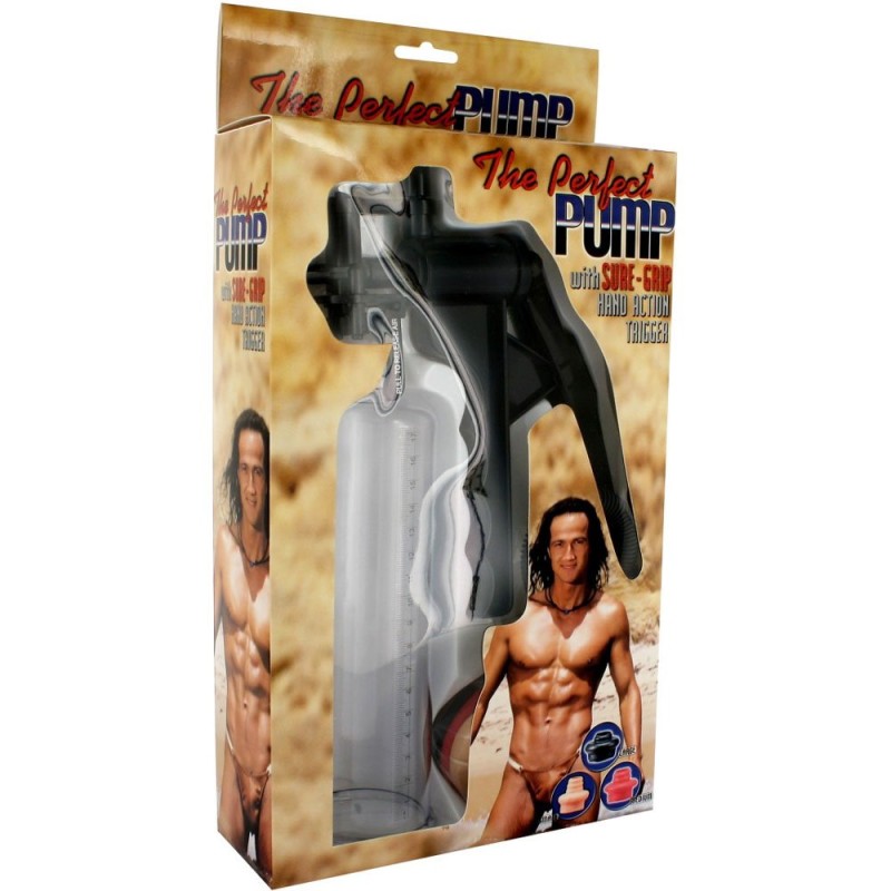 Penis Pump with 3 Replacement Sheaths THE PERFECT PUMP 22 x 5.4 cm Transparent