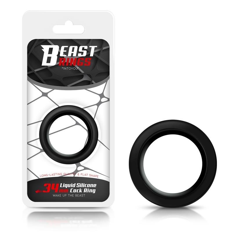 Silicone Cockring 3.4 cm diameter 3 cm width Beast Rings Black