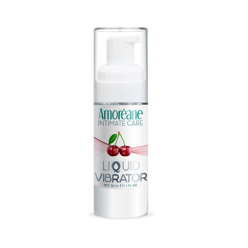 Lubricant Water-Based Vibrating Effect Cherry flavored Amoréane Intimate Care 30 ml