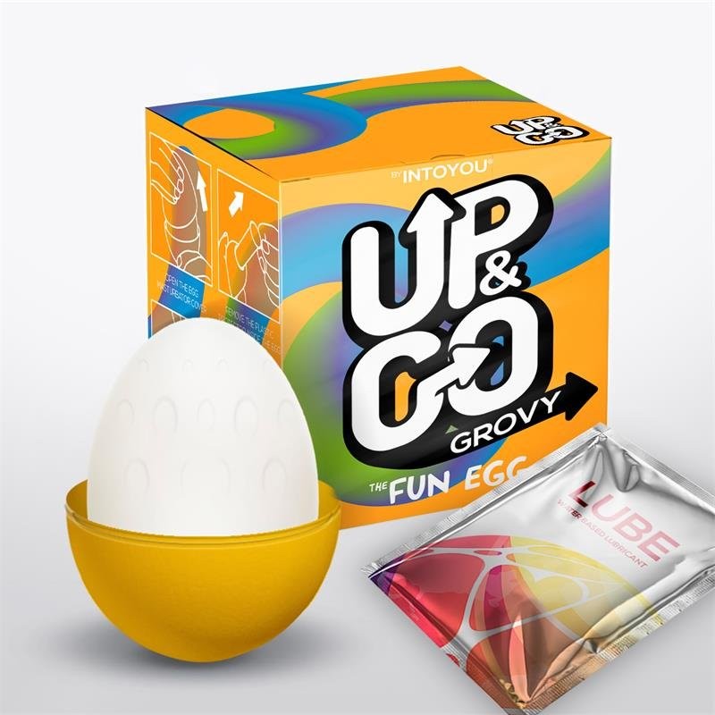 Elastic Silicone Masturbator Egg Grovy Yellow 