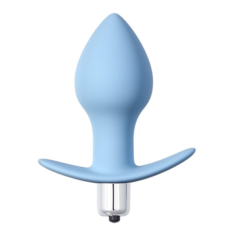 Vibrating Wearable Anal Plug in Silicone BULB 8.7 x 3.8 cm Blue