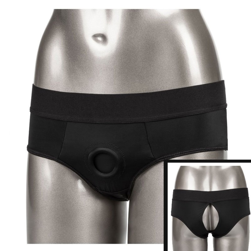 Harness Open Slip BACKLESS BRIEF Black