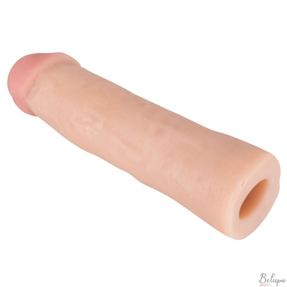 Penis Sheath Penis Extender Adjustable BIG BLACK 22 x 4.8 cm Light Skin